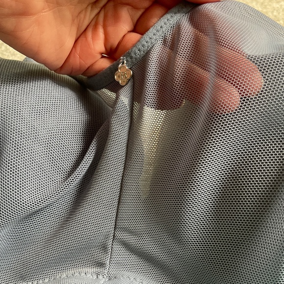 Breezies Mesh Illusions Contour Bra No Underwire 34DD Slate Blue - Picture 8 of 11